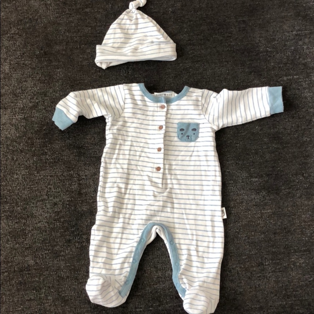 Rabbit bear organic cotton pajamas 3-6 months